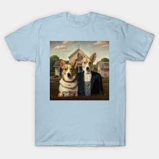 Corgi American Gothic T-Shirt